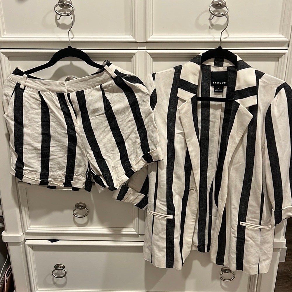 Trouvé Short and blazer set